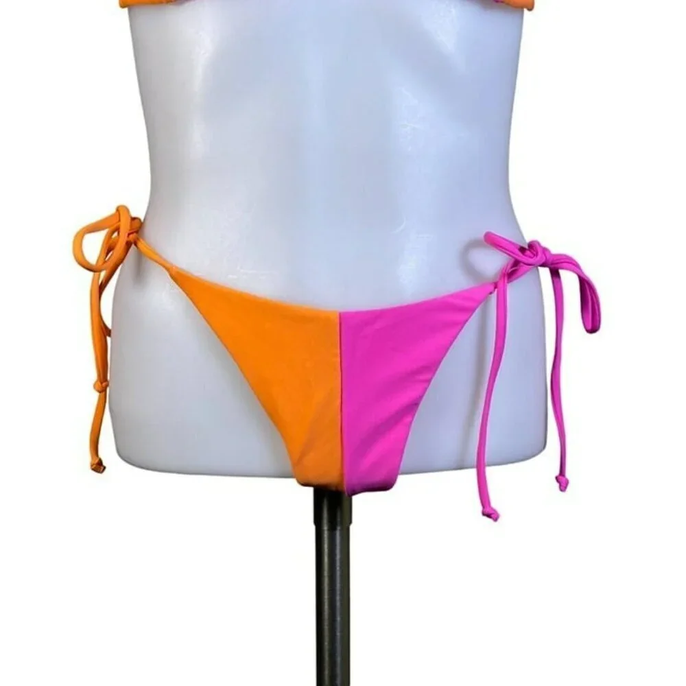 Lovers and Friends Fine Lines Top and Bottom - Orange & Pink